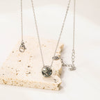 Ronde veelkleurige opaal hanger ketting