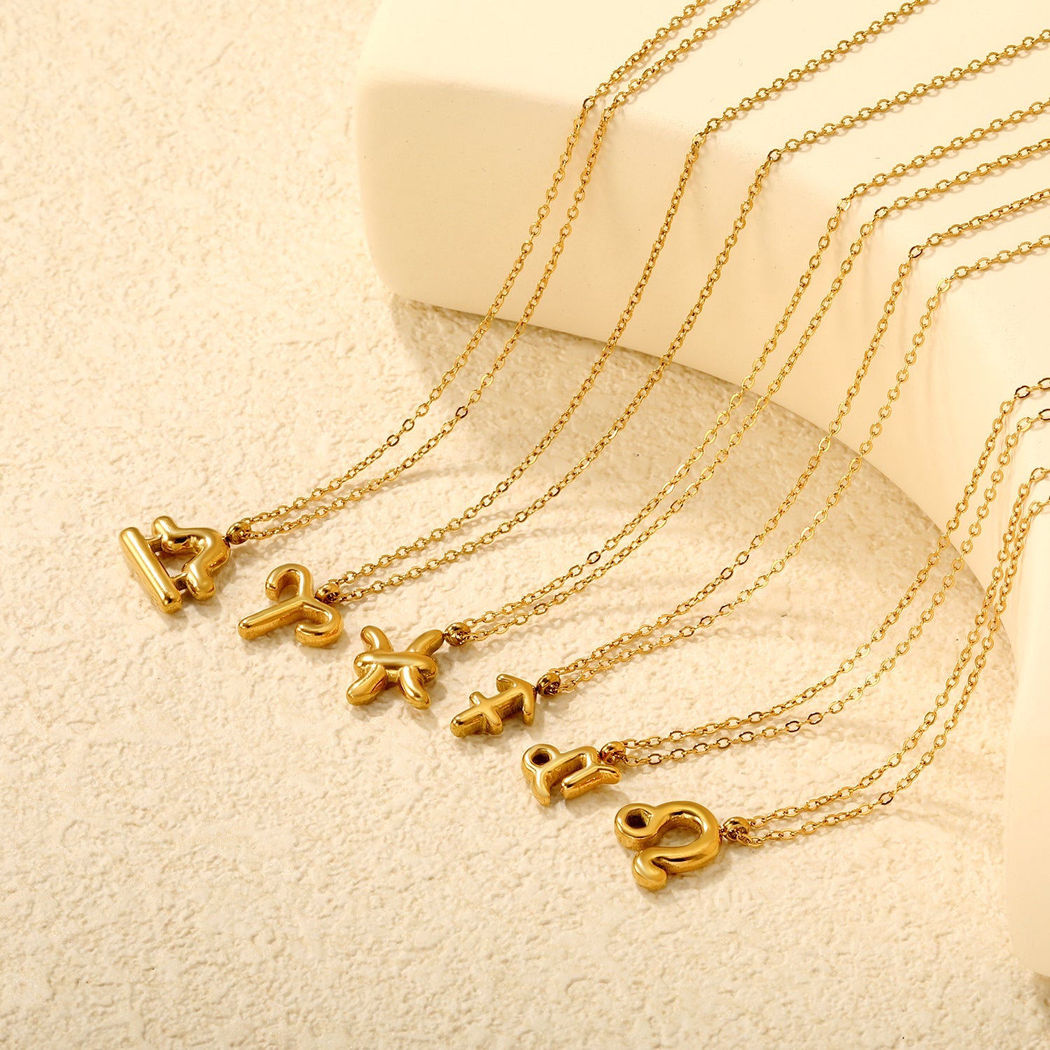 Zodiac Bubble Constellation Hanger Ketting – Gouden Ketting