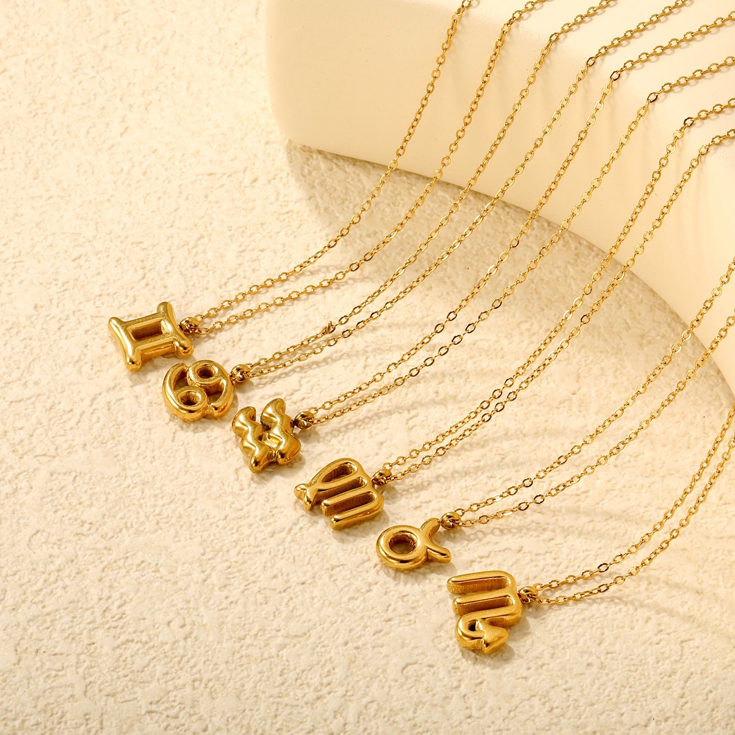 Zodiac Bubble Constellation Hanger Ketting – Gouden Ketting