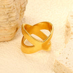 Onregelmatige gouden statement ring