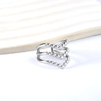 V-vormige retro roestvrijstalen ring