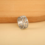 Halve skeletring van roestvrij staal