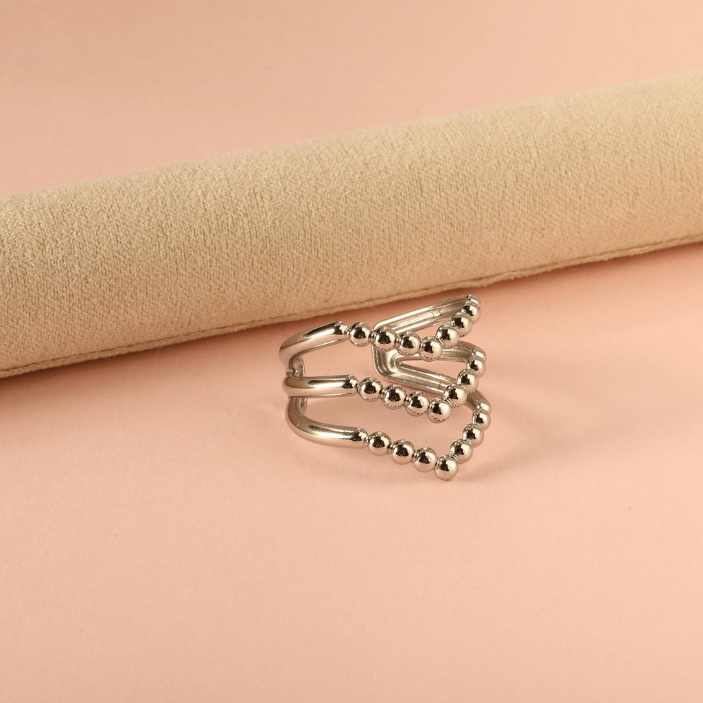 V-vormige retro roestvrijstalen ring