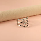 V-vormige retro roestvrijstalen ring