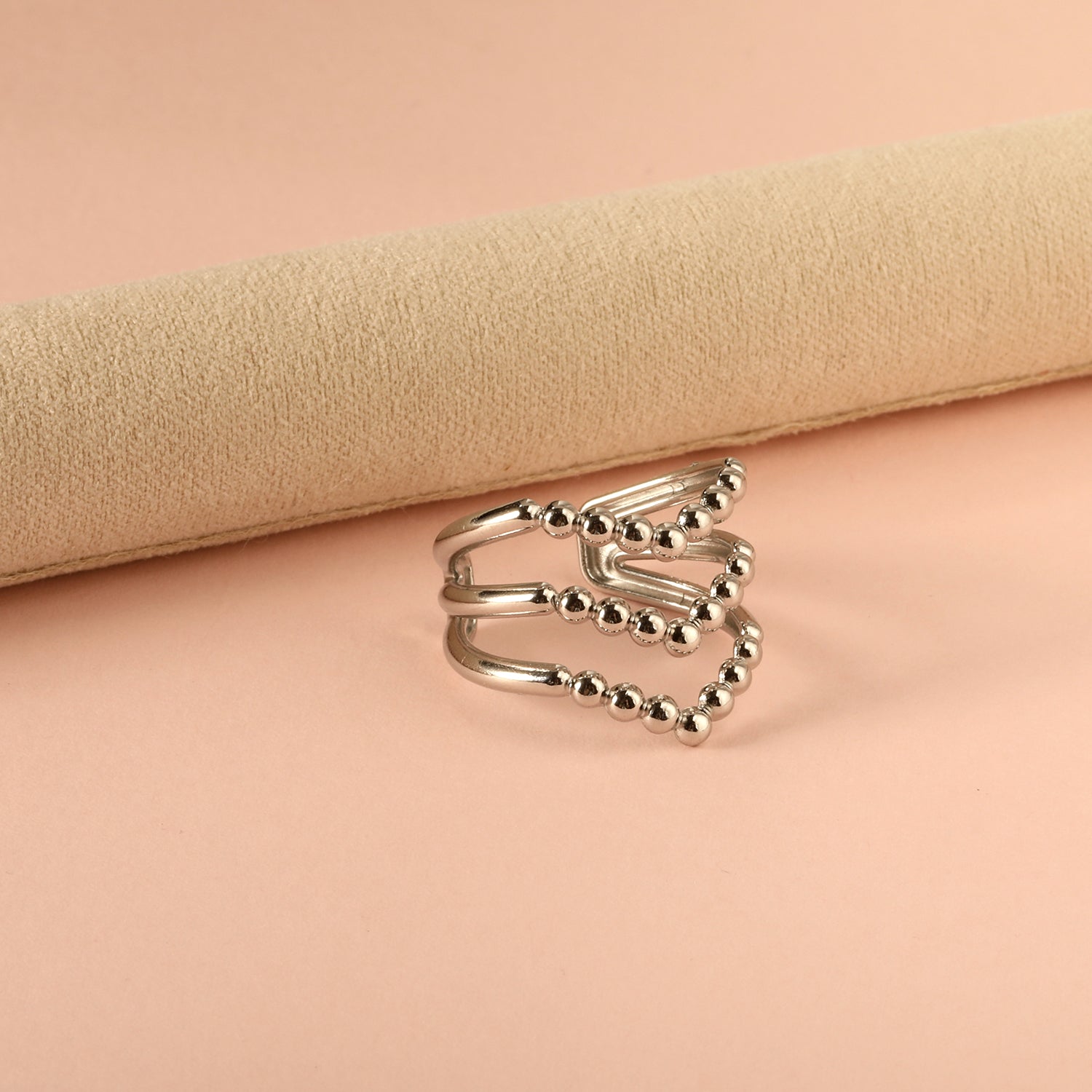 V-vormige retro roestvrijstalen ring