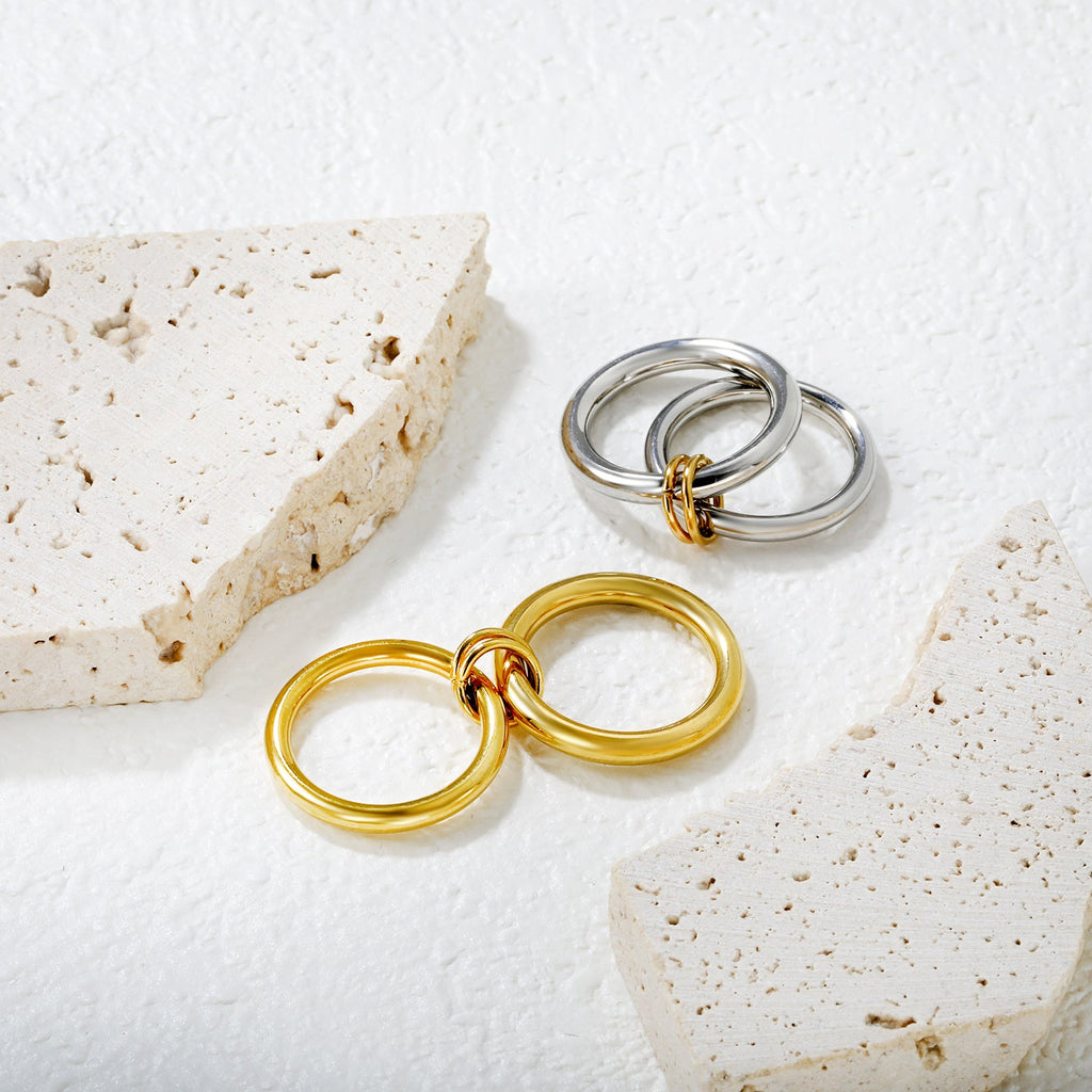 Dubbele lus verweven ring