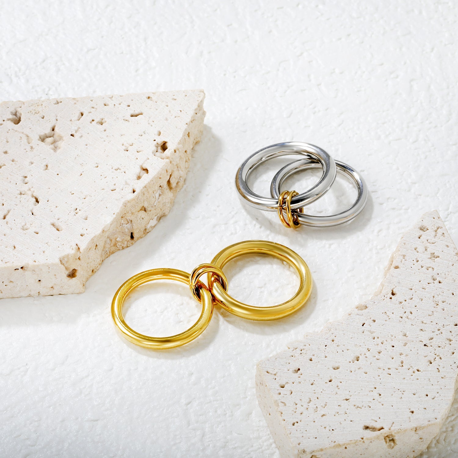 Dubbele lus verweven ring