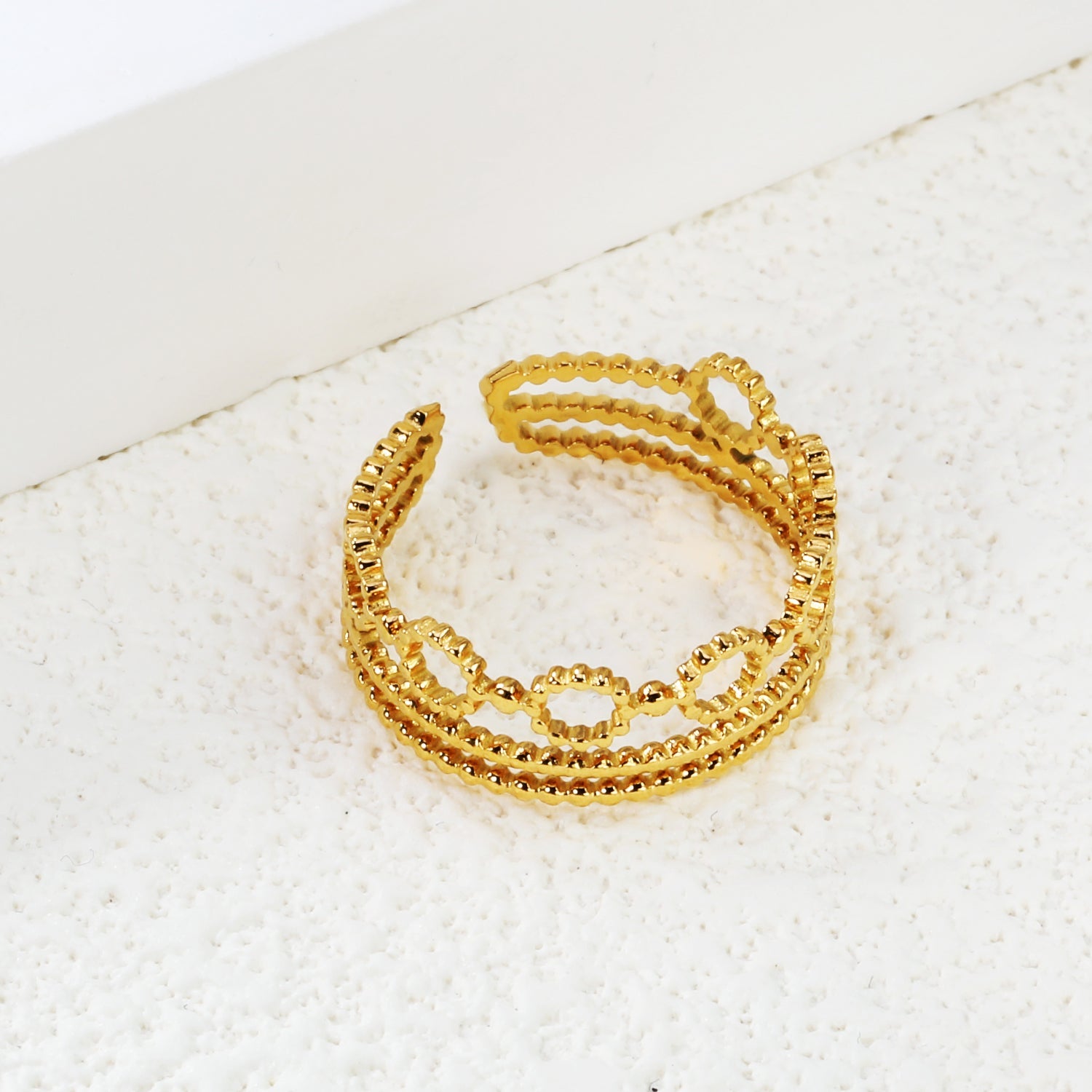 RVS Wispy Triple Opening Ring