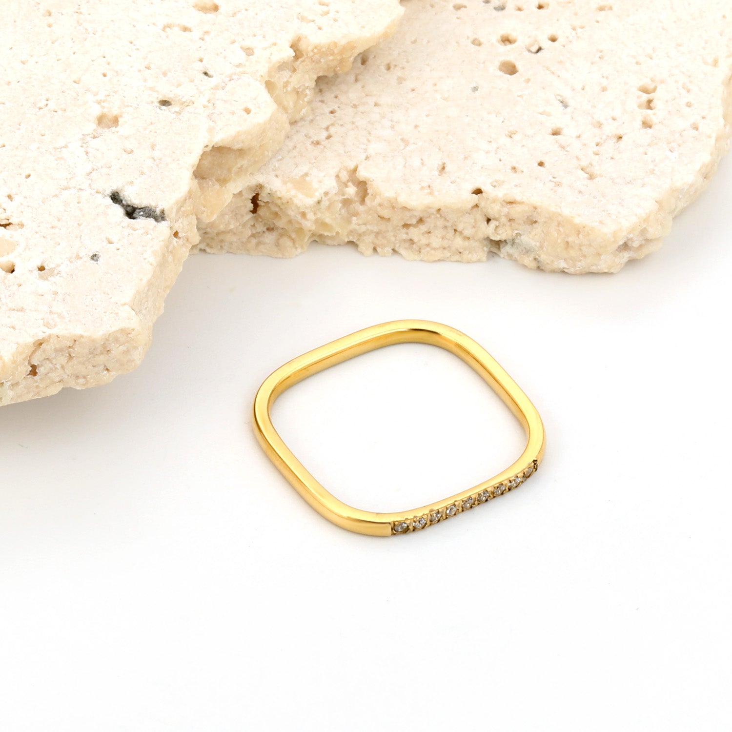 Minimalistische diamanten ring