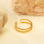 Dubbellaagse ring van roestvrij staal