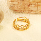 RVS Wispy Triple Opening Ring