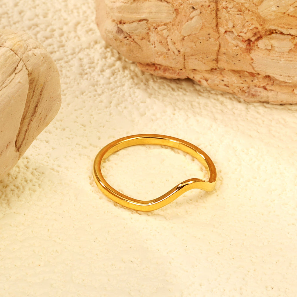 Gebogen, puntige ring van roestvrij staal