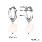 3 kleuren natuursteen oorbellen