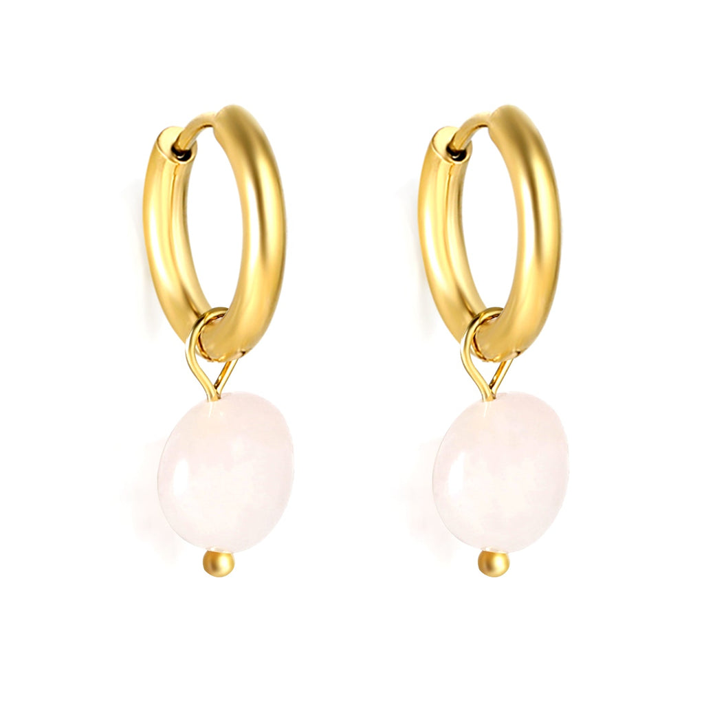 3 kleuren natuursteen oorbellen