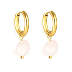 3 kleuren natuursteen oorbellen