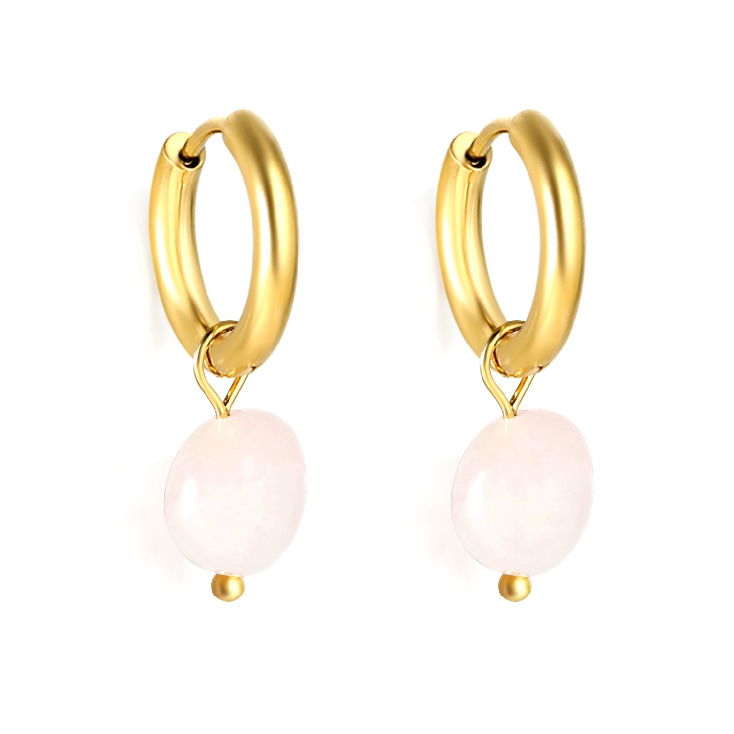 3 kleuren natuursteen oorbellen