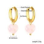 3 kleuren natuursteen oorbellen