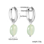 3 kleuren natuursteen oorbellen