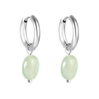 3 kleuren natuursteen oorbellen