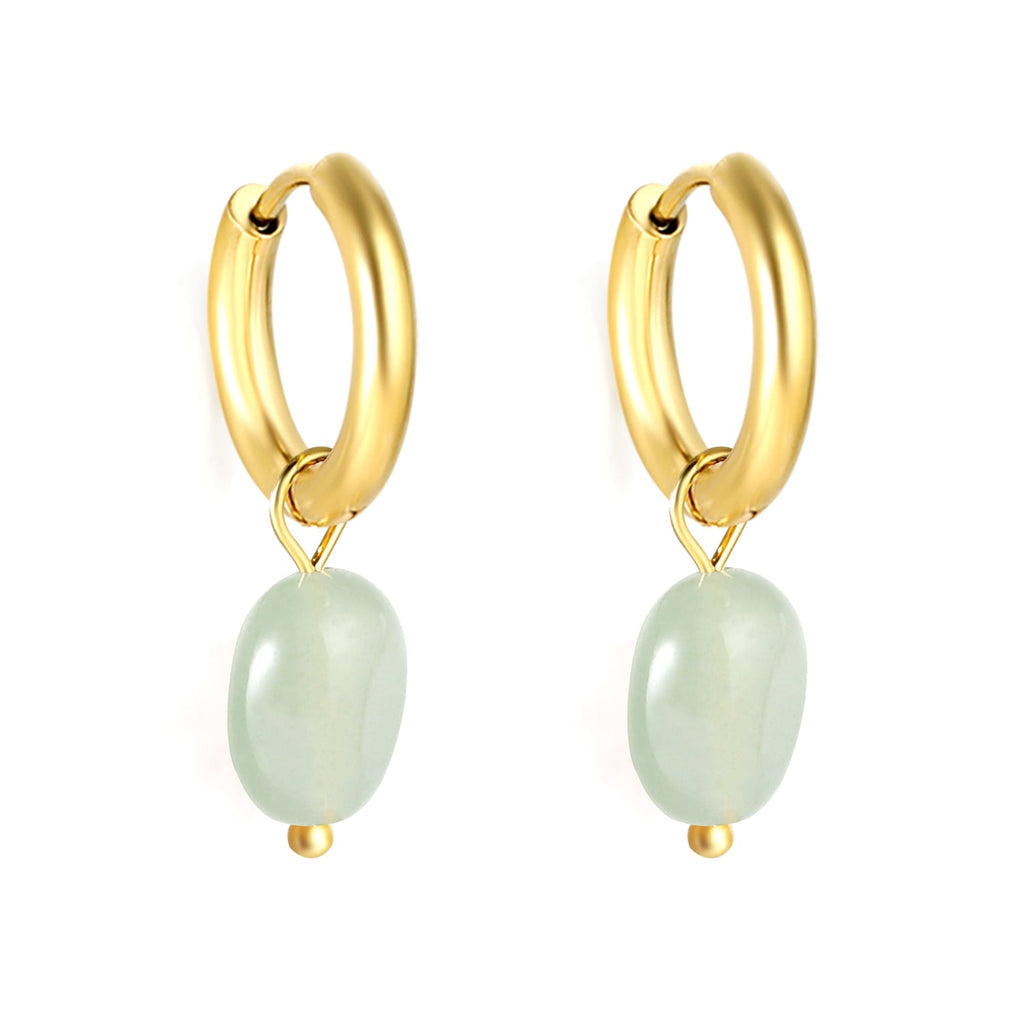 3 kleuren natuursteen oorbellen