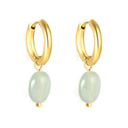 3 kleuren natuursteen oorbellen