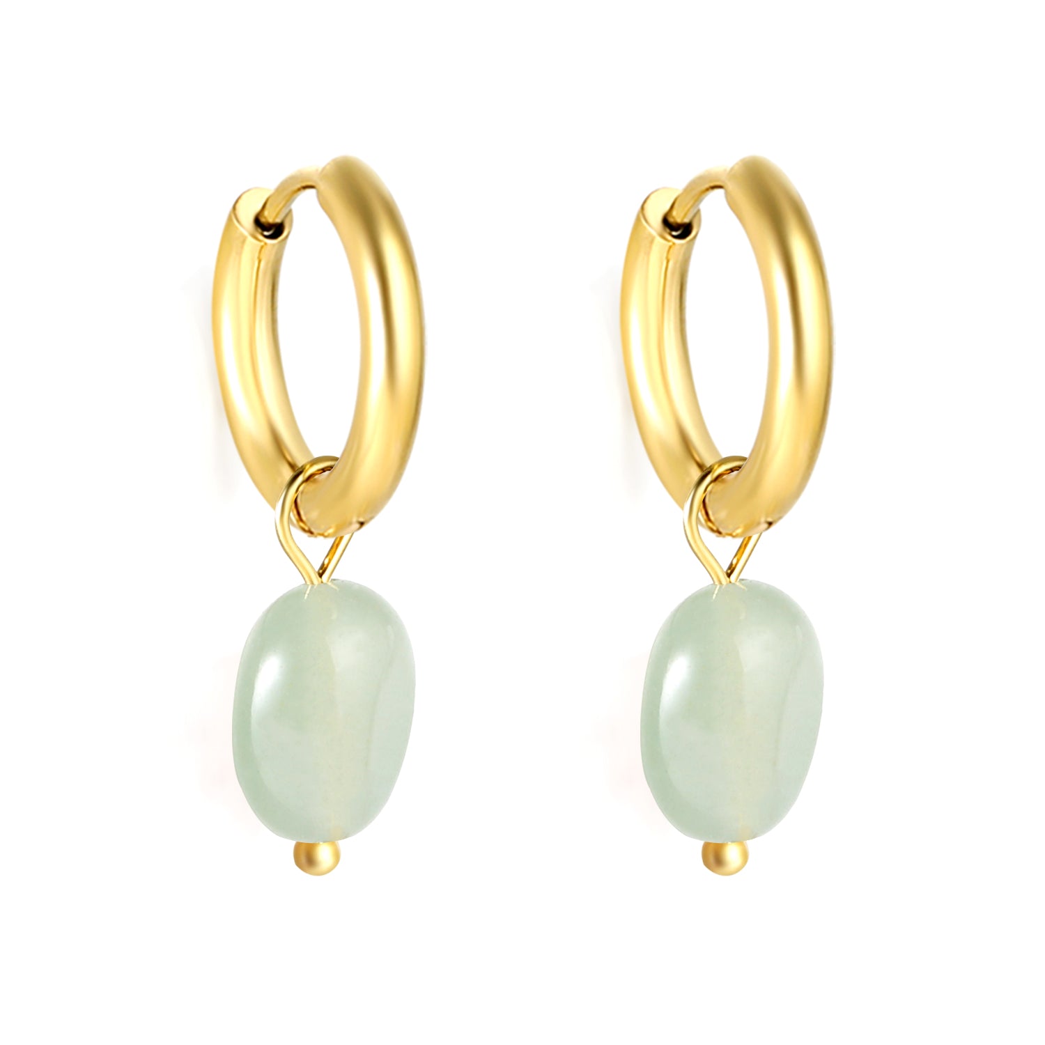 3 kleuren natuursteen oorbellen