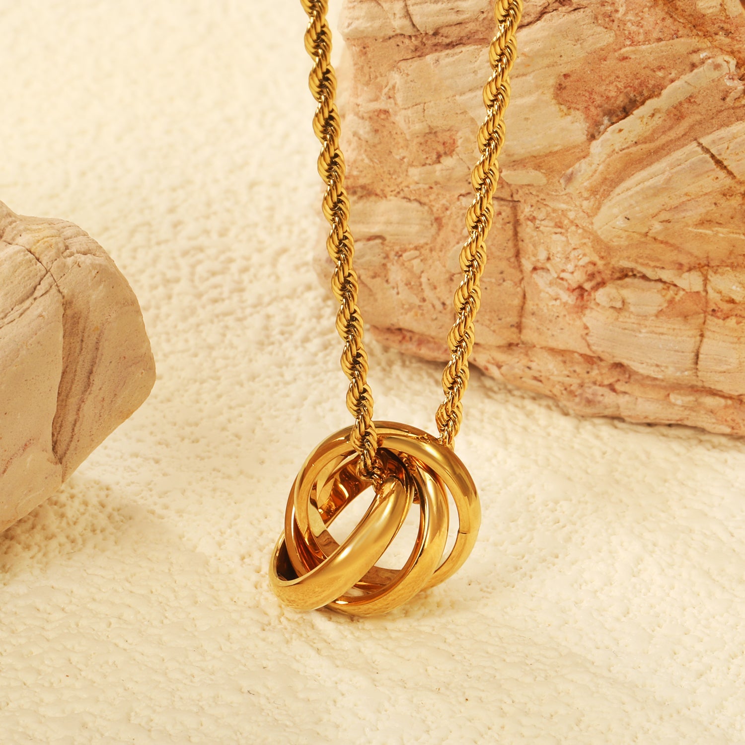 Kleine vierzijdige molenhanger ketting