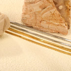 Bracelet chaîne en os de serpent carré