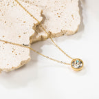 Ronde veelkleurige opaal hanger ketting