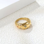 Overdreven gemengde kleur diamanten ring