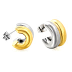 Dubbele C-vormige hoepeloorbellen