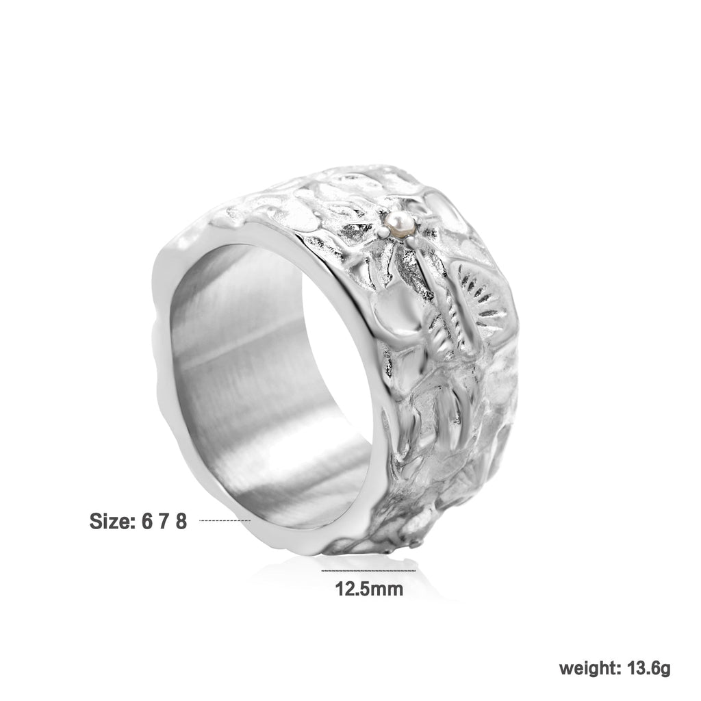 Octagonal Pearl Ring