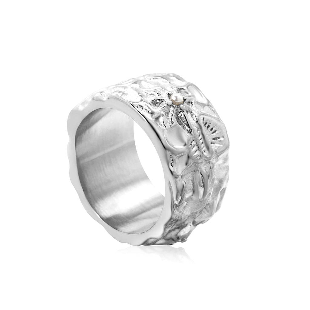 Octagonal Pearl Ring