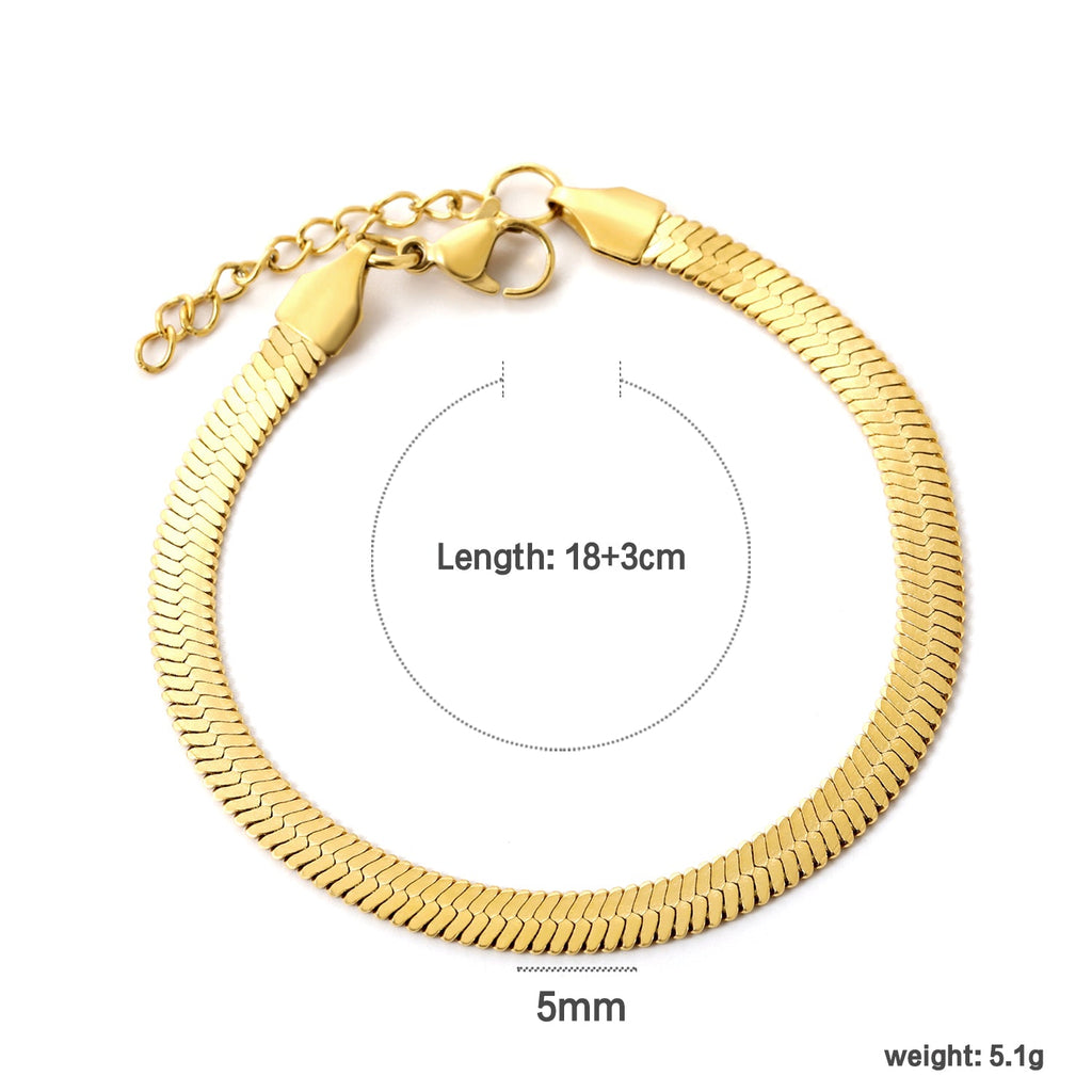 Bracelet chaîne lame