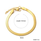 Bracelet chaîne lame