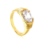 Oversized ovale diamanten ring