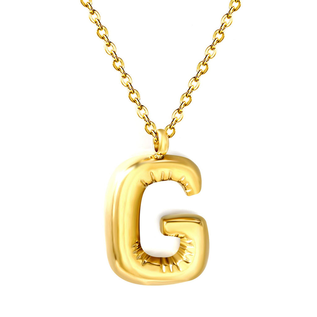 Bubble Letter Initial Ketting