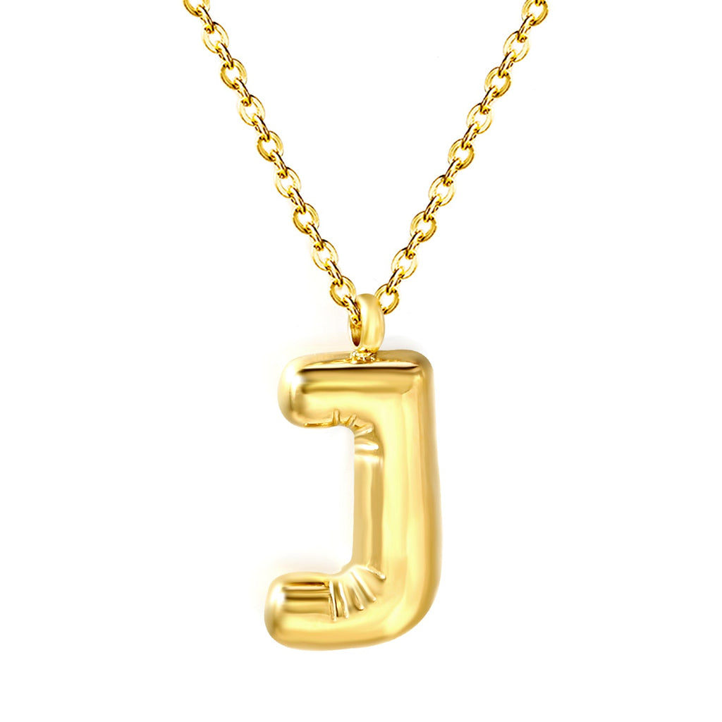 Bubble Letter Initial Ketting