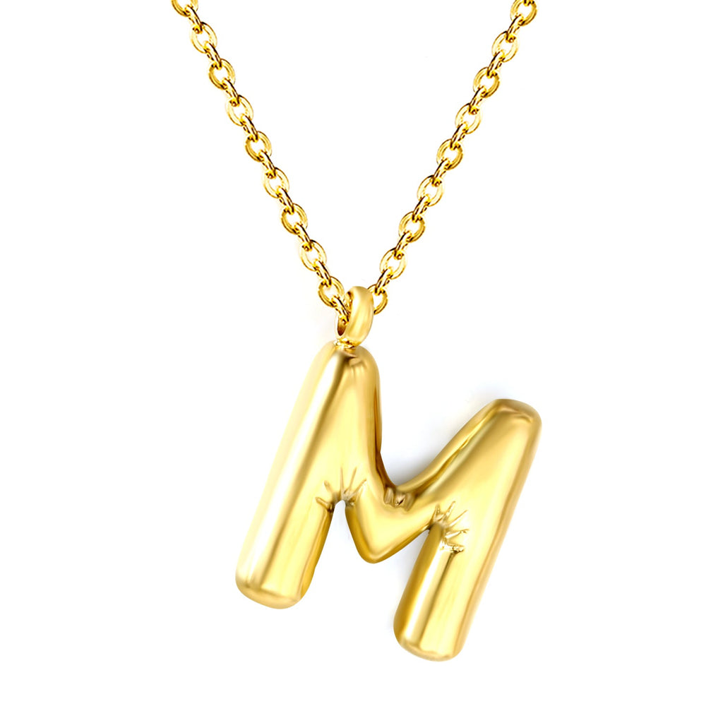 Bubble Letter Initial Ketting