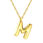 Bubble Letter Initial Ketting