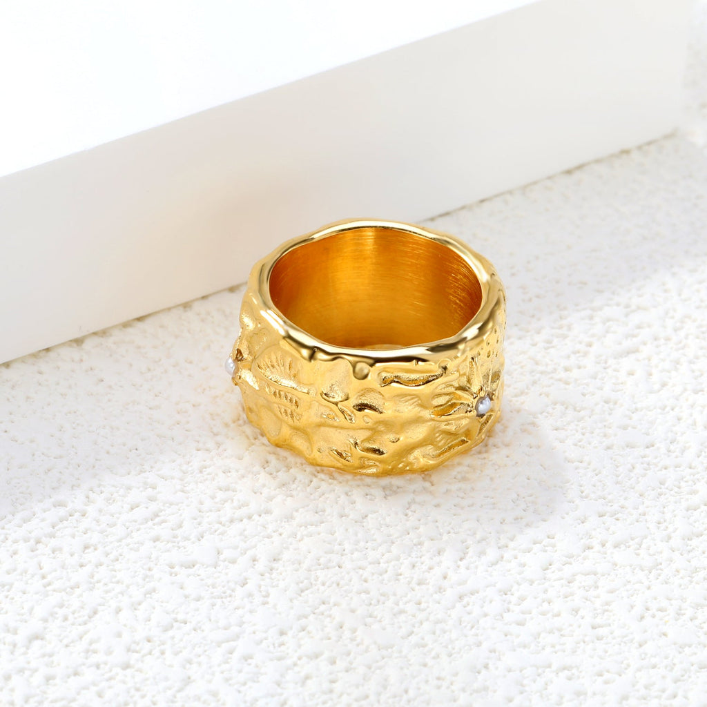 Octagonal Pearl Ring