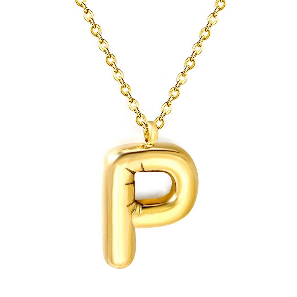 Bubble Letter Initial Ketting