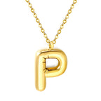 Bubble Letter Initial Ketting