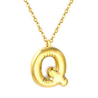 Bubble Letter Initial Ketting