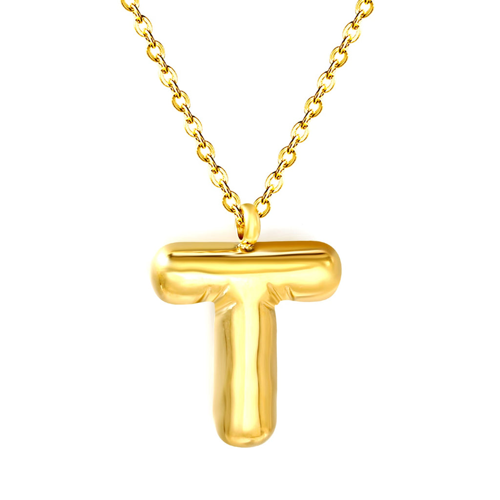 Bubble Letter Initial Ketting