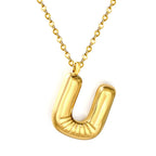 Bubble Letter Initial Ketting