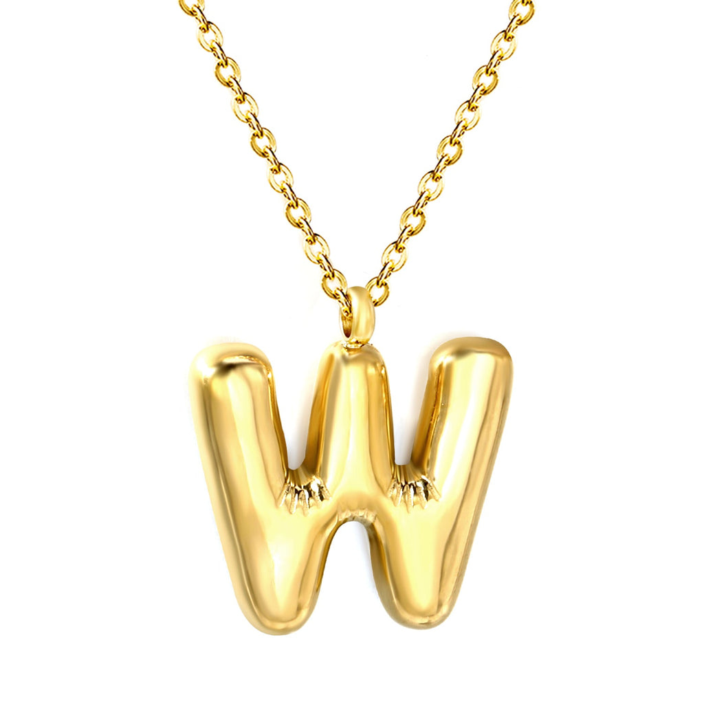 Bubble Letter Initial Ketting