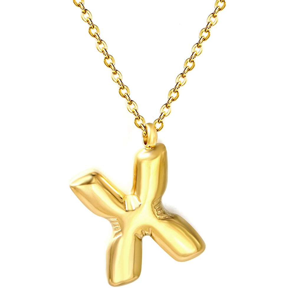 Bubble Letter Initial Ketting