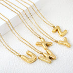 Bubble Letter Initial Ketting
