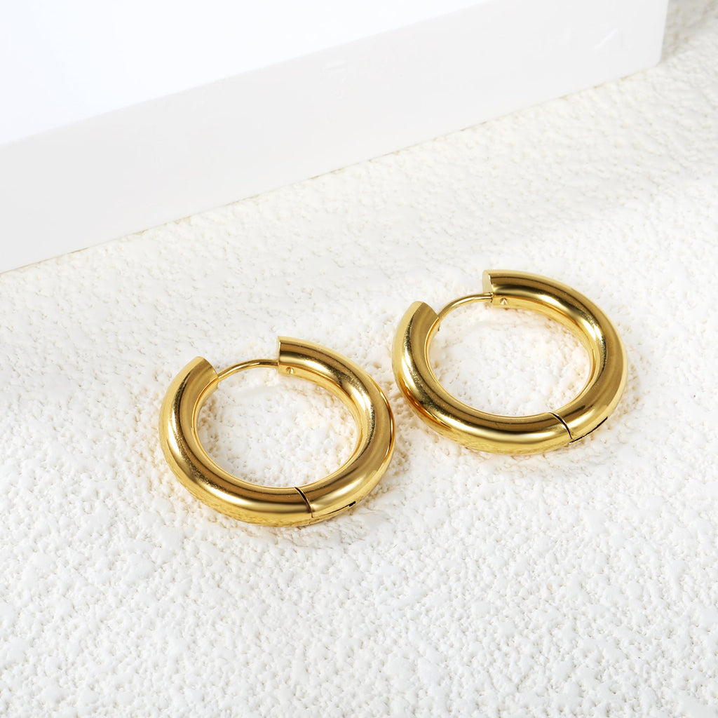 Cirkelvormige oorbellen in goudkleur